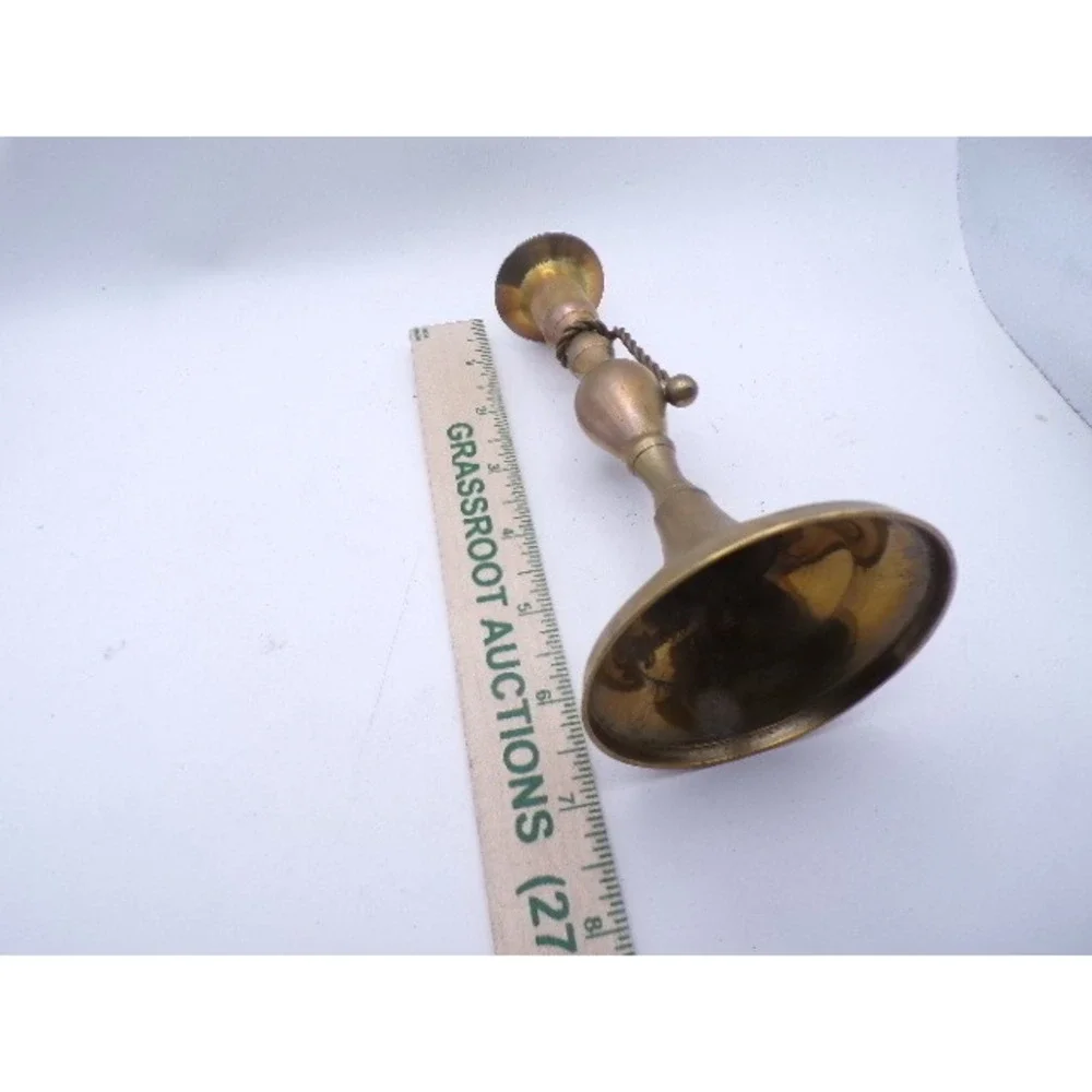 Vintage Brass Taper Candle Holder Ornate Rope‎ Twist Design Accent Decor